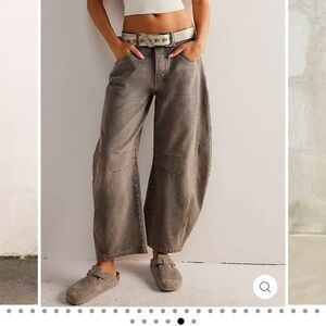 We The Free Good Luck Mid-Rise Barrel Jeans